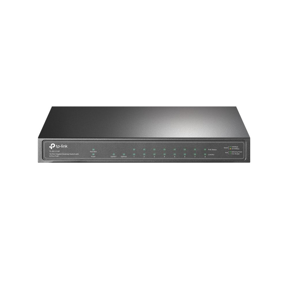 10-Port Gigabit Switch with 8-Port PoE+ 10-Port Gigabit Switch with 8-Port PoE+