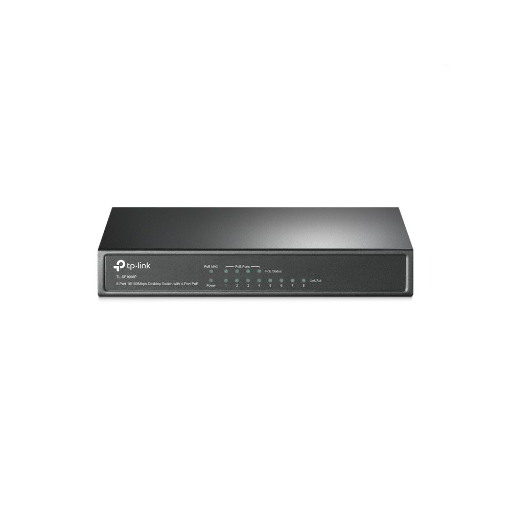 8-Port 10/100 Mbps Desktop Switch with 4-Port PoE
