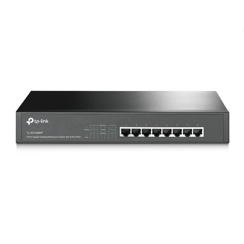 8-Port Gigabit Switch with 8-Port PoE+