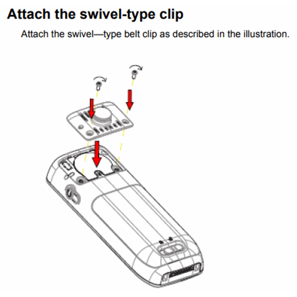 Avaya riemclip swivel model voor DECT 3735 handset