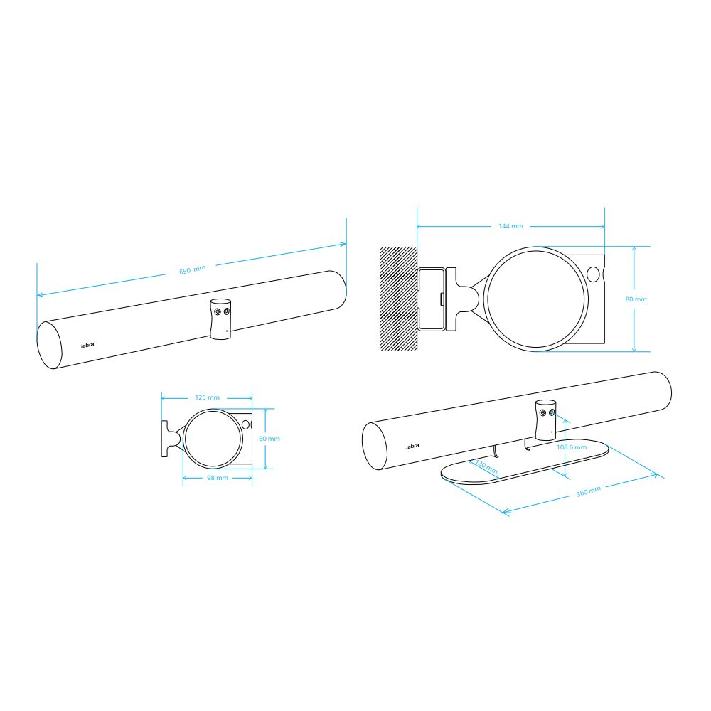 JABRA PANACAST 50 EMEA, GREY JABRA PANACAST 50 EMEA, GREY