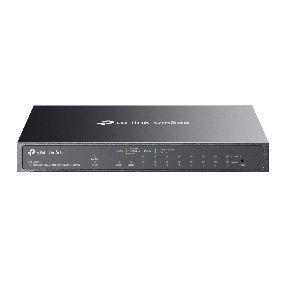 Omada 10-Port Gigabit Easy Managed Switch with 8-Port PoE+