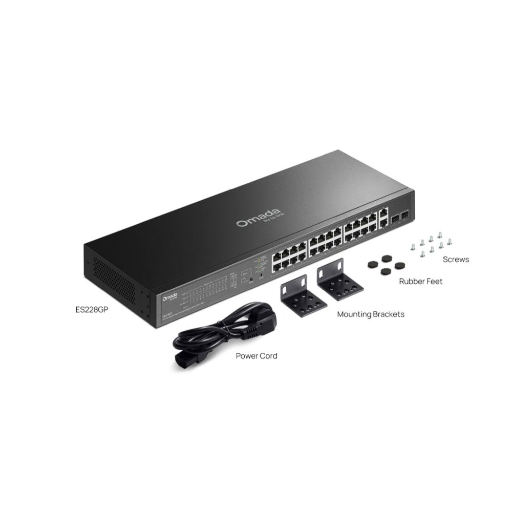 Omada 28-Port Gigabit Easy Managed Switch with  24-Port PoE+