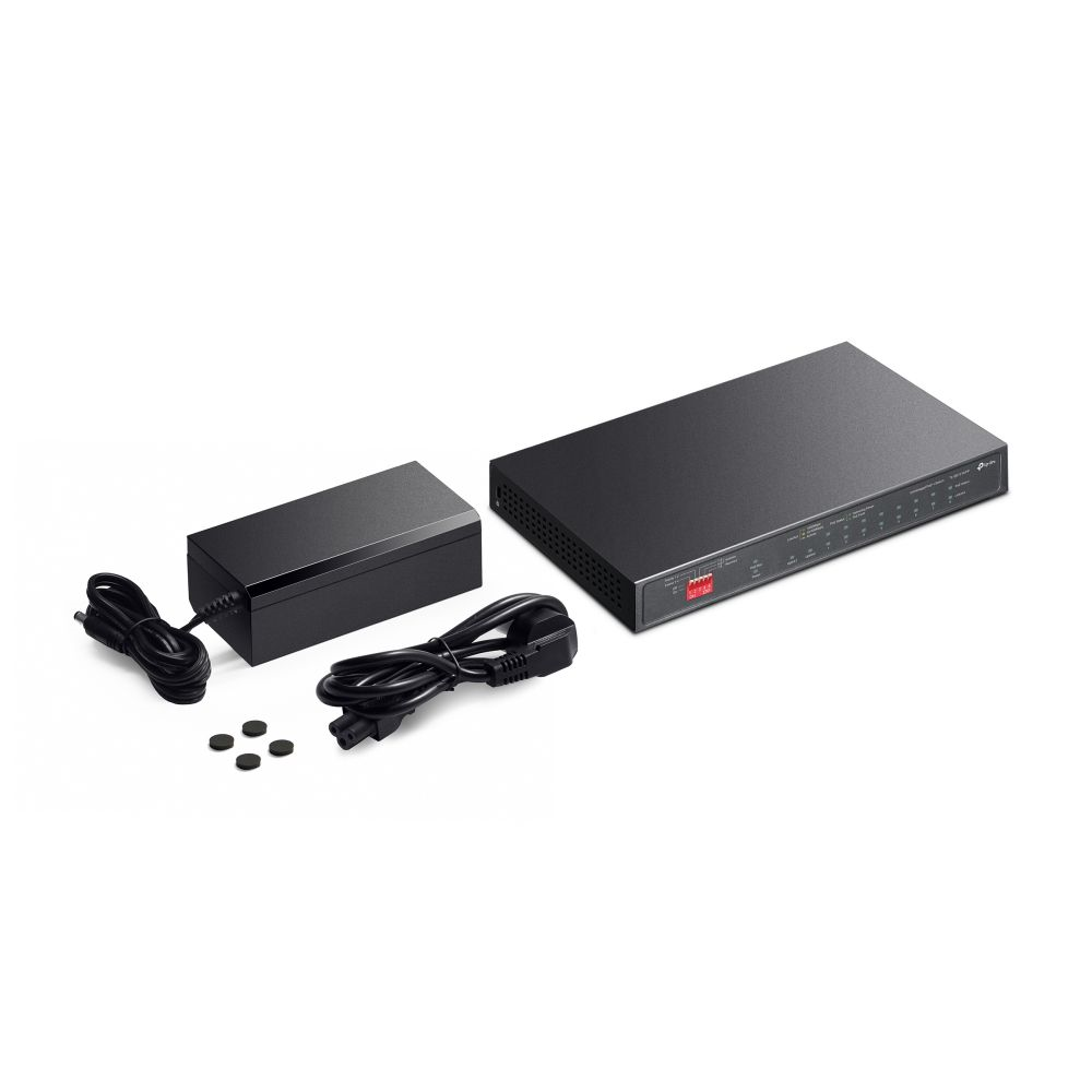 10-Port Gigabit Desktop Switch with 6-Port PoE+ and 2-Port PoE++